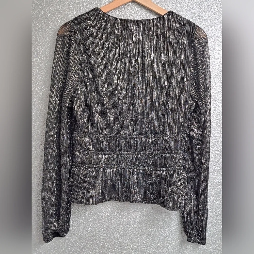 Sofia Vergara Metallic Cropped Blouse Size XL